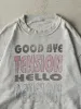 Vintage 80s Heather Grey Pension Slogan Crewneck (L/XL) sold by Rebalance Vintage