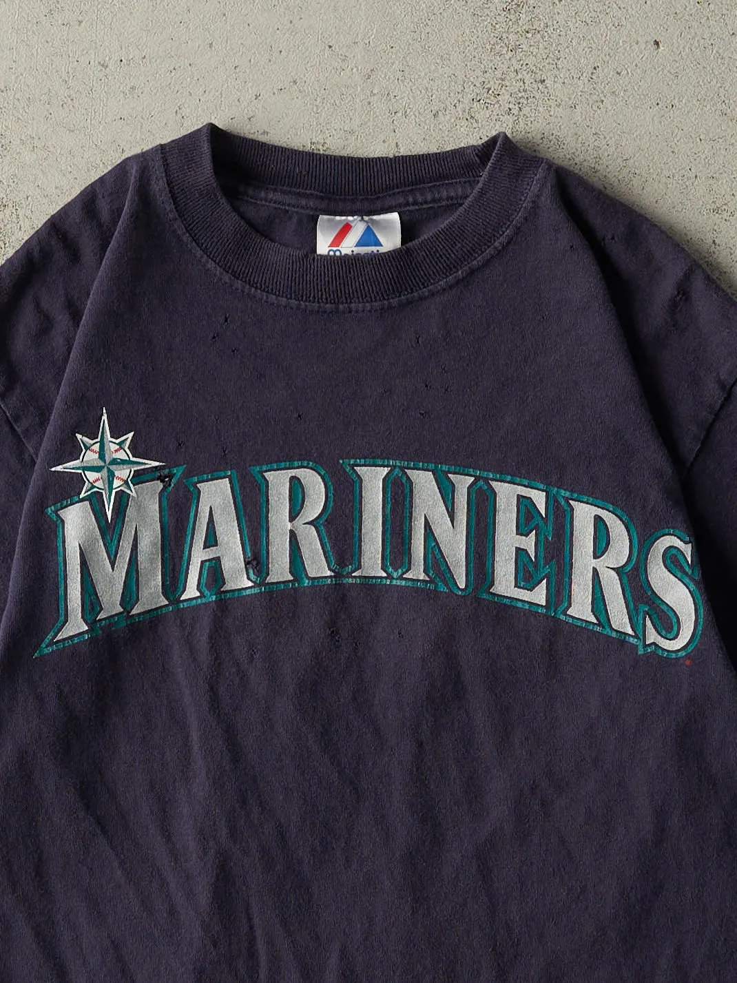 Vintage Y2K Navy Blue Seattle Mariners #29 Adrián Beltré Pérez Player Tee (S) sold by Rebalance Vintage product image thumbnail 3