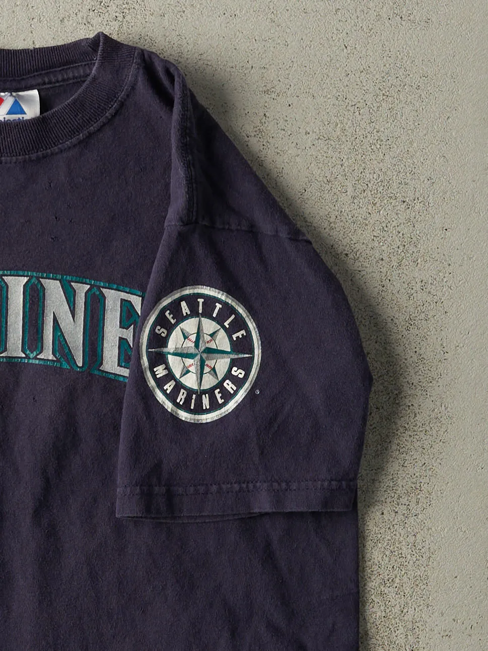 Vintage Y2K Navy Blue Seattle Mariners #29 Adrián Beltré Pérez Player Tee (S) sold by Rebalance Vintage product image thumbnail 4