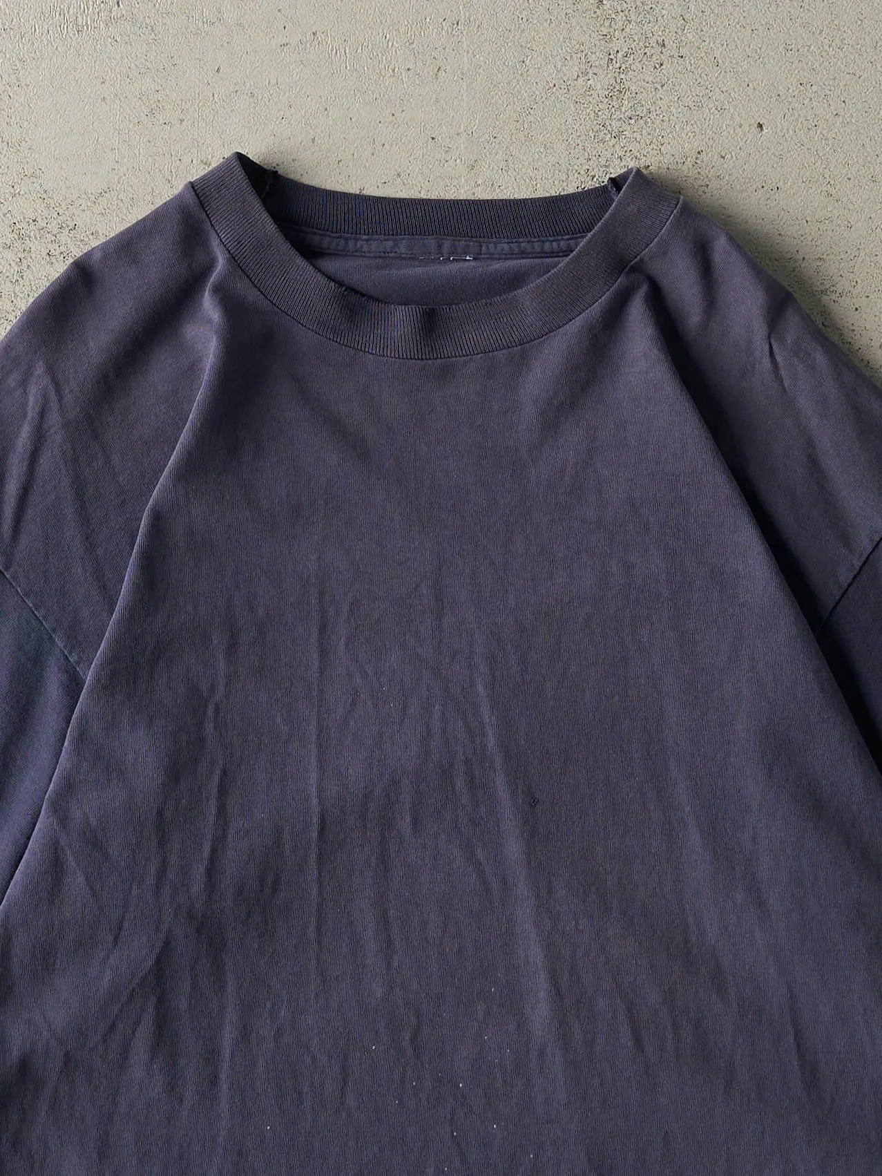 Vintage 90s Navy Blue Blank Single Stitch Tee (XL) sold by Rebalance Vintage product image thumbnail 2