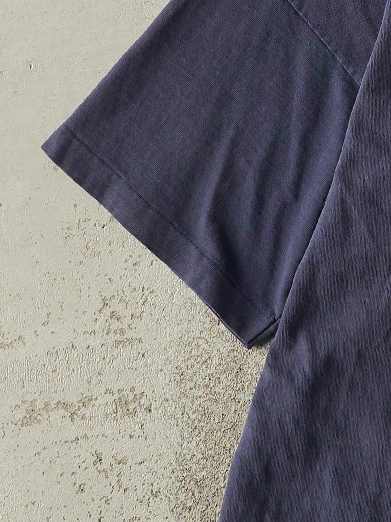 Vintage 90s Navy Blue Blank Single Stitch Tee (XL) sold by Rebalance Vintage product image thumbnail 3