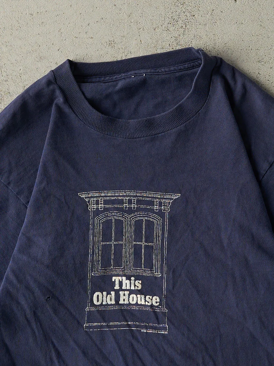 Vintage 90s Navy Blue This Old House Single Stitch Tee (M/L) sold by Rebalance Vintage product image thumbnail 2