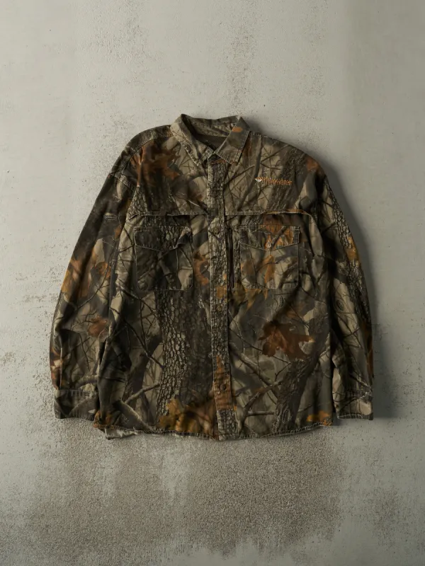 Vintage Y2K Camo White Water x Realtree Button Up Long Sleeve (XL) sold by Rebalance Vintage