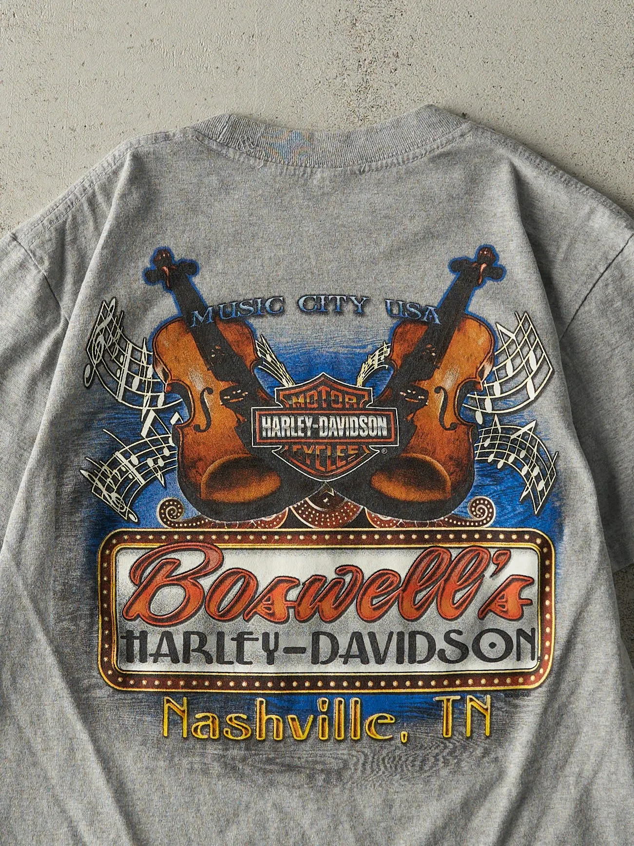 Vintage 10' Grey Nashville TN Harley Davidson Tee (S/M) sold by Rebalance Vintage product image thumbnail 4