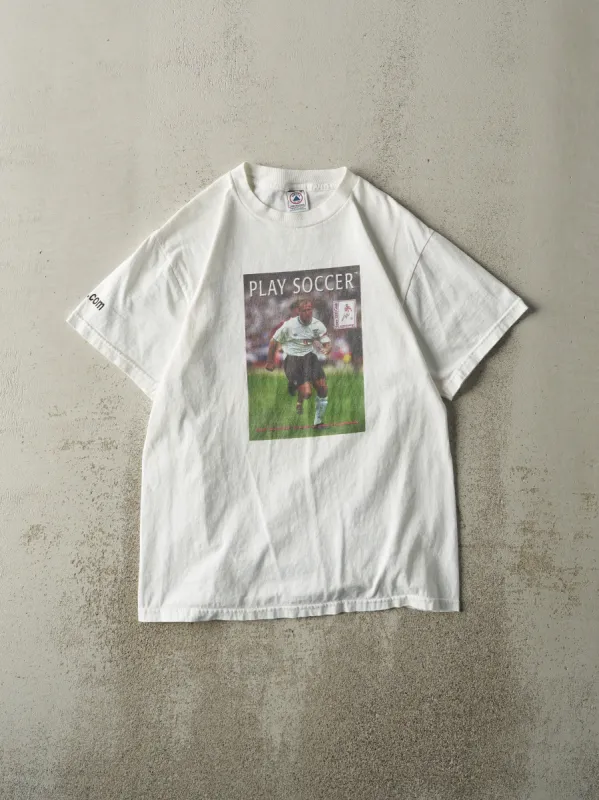 Vintage 00' White Play Soccer Umbro Tee (S) sold by Rebalance Vintage