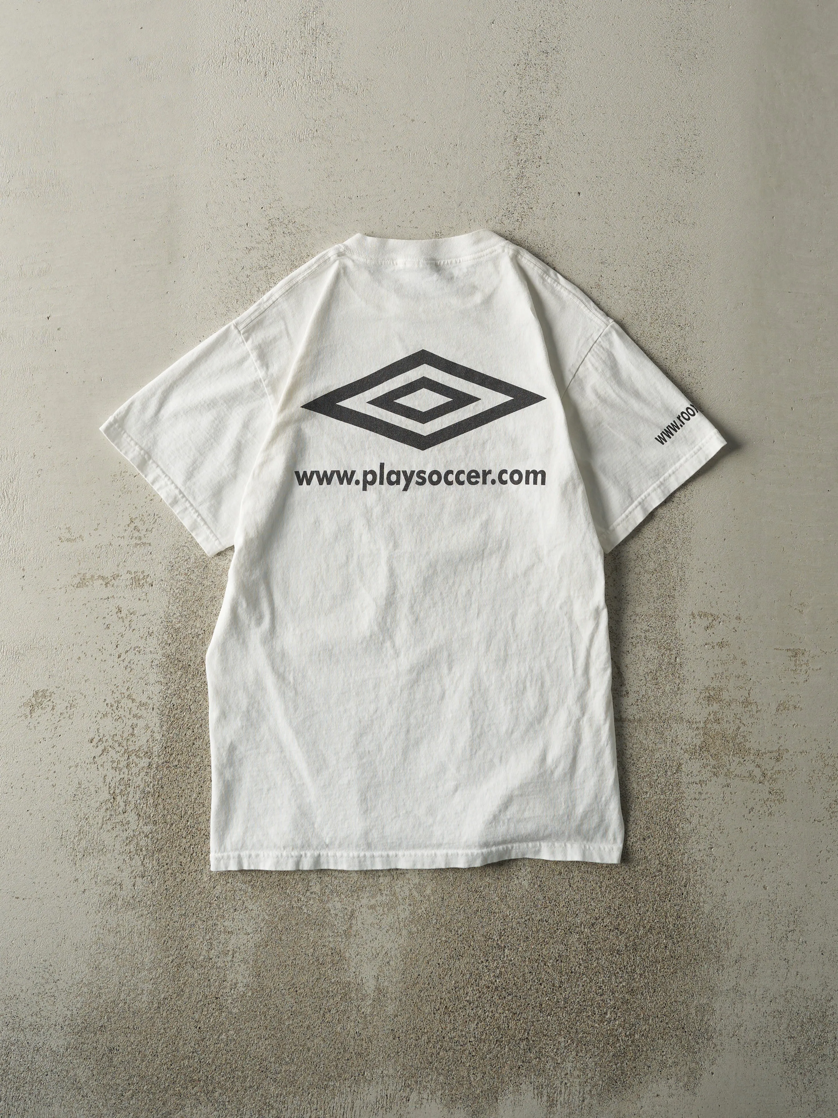 Vintage 00' White Play Soccer Umbro Tee (S) sold by Rebalance Vintage product image thumbnail 2