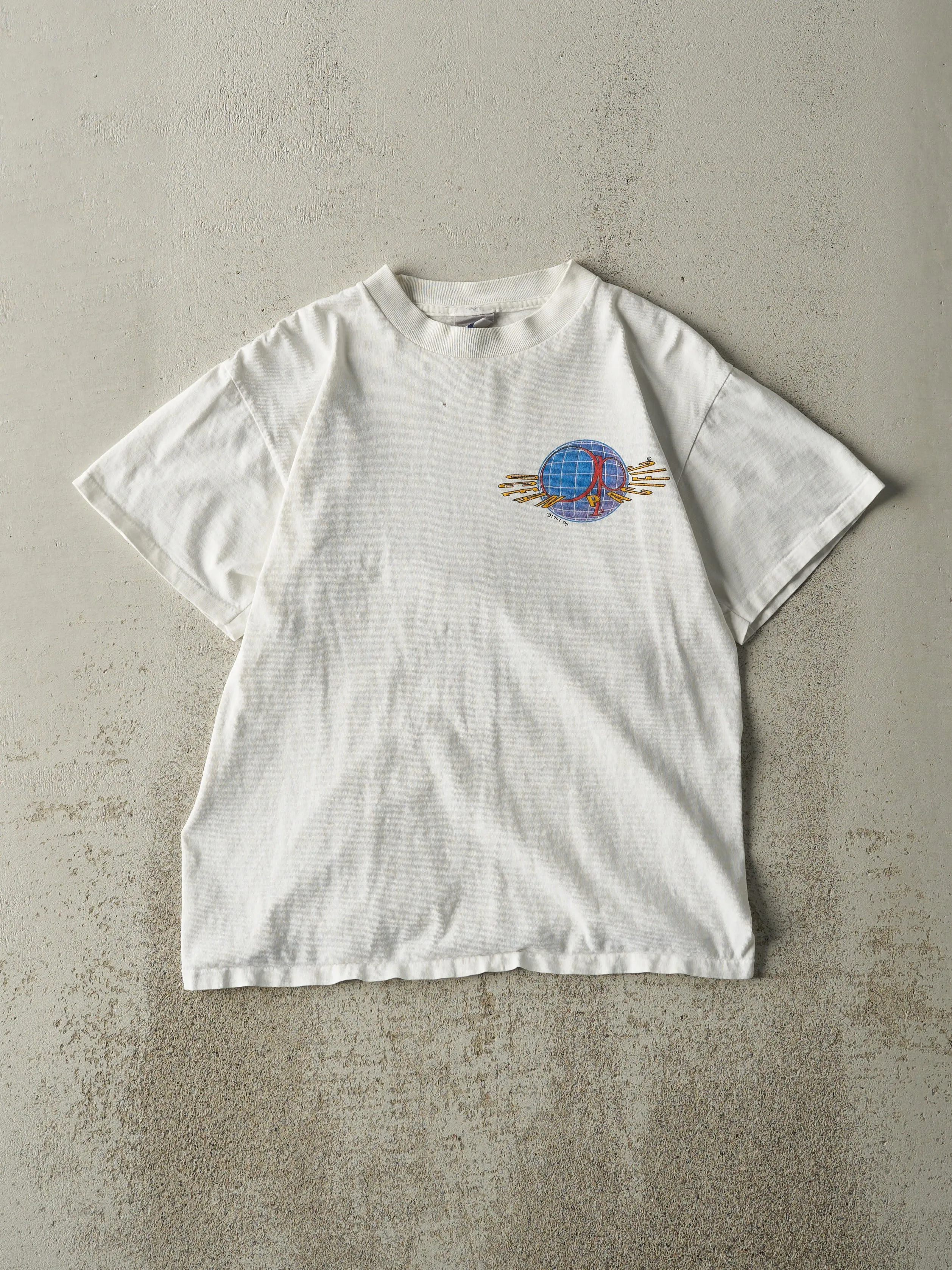 Vintage 93' White Ocean Pacific Single Stitch Tee (S) sold by Rebalance Vintage product image thumbnail 2
