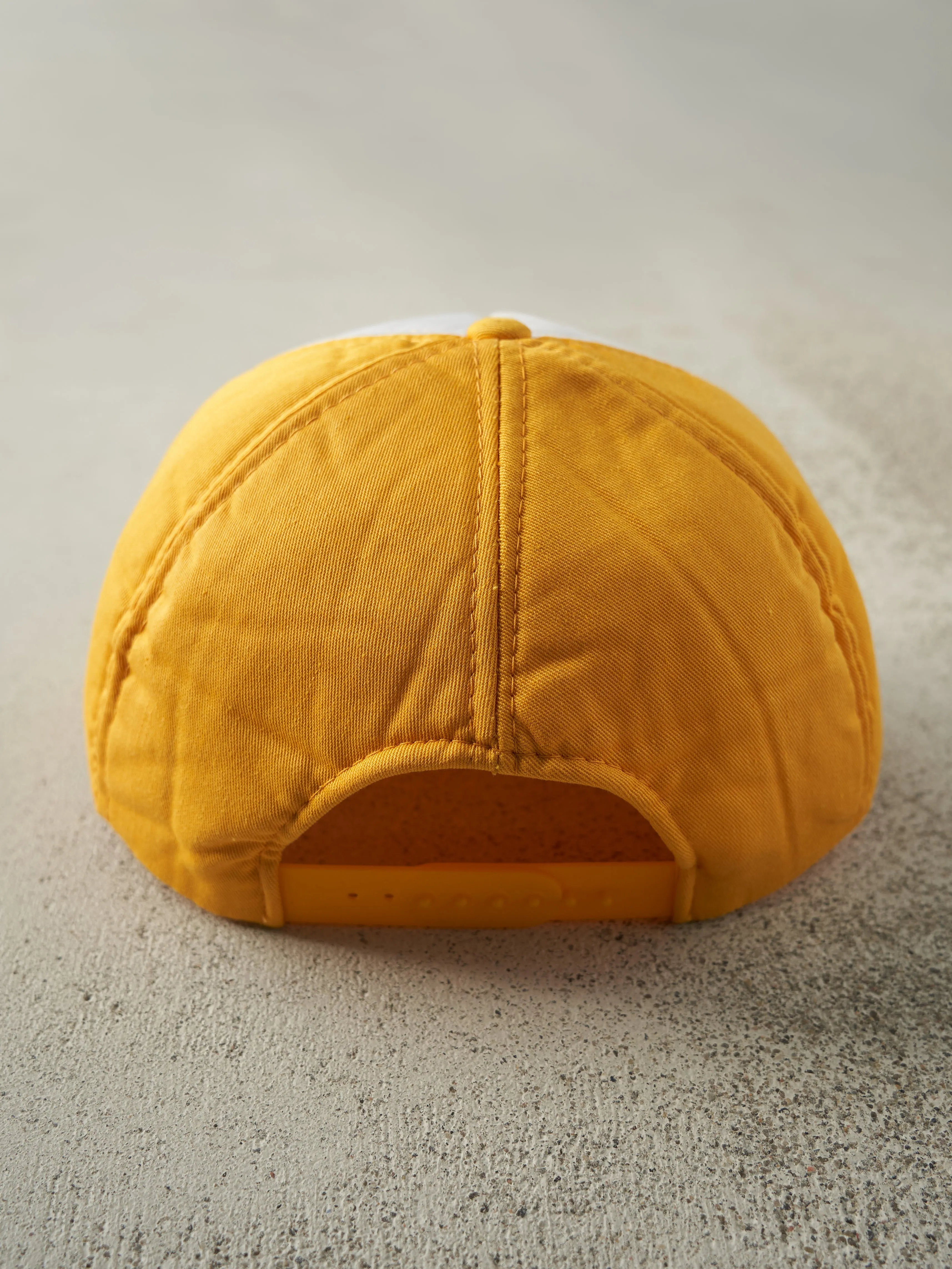 Vintage 80s Yellow & White Hoksbergen Hay Co. Foam Snapback Hat sold by Rebalance Vintage product image thumbnail 3
