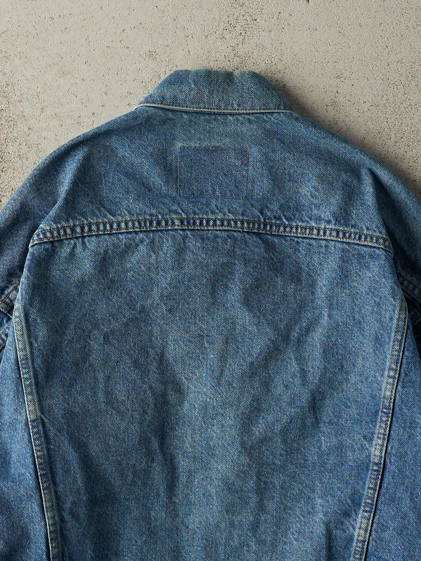 Vintage Y2K Mid Wash Embroidered Denim Jacket (XL) sold by Rebalance Vintage product image thumbnail 5