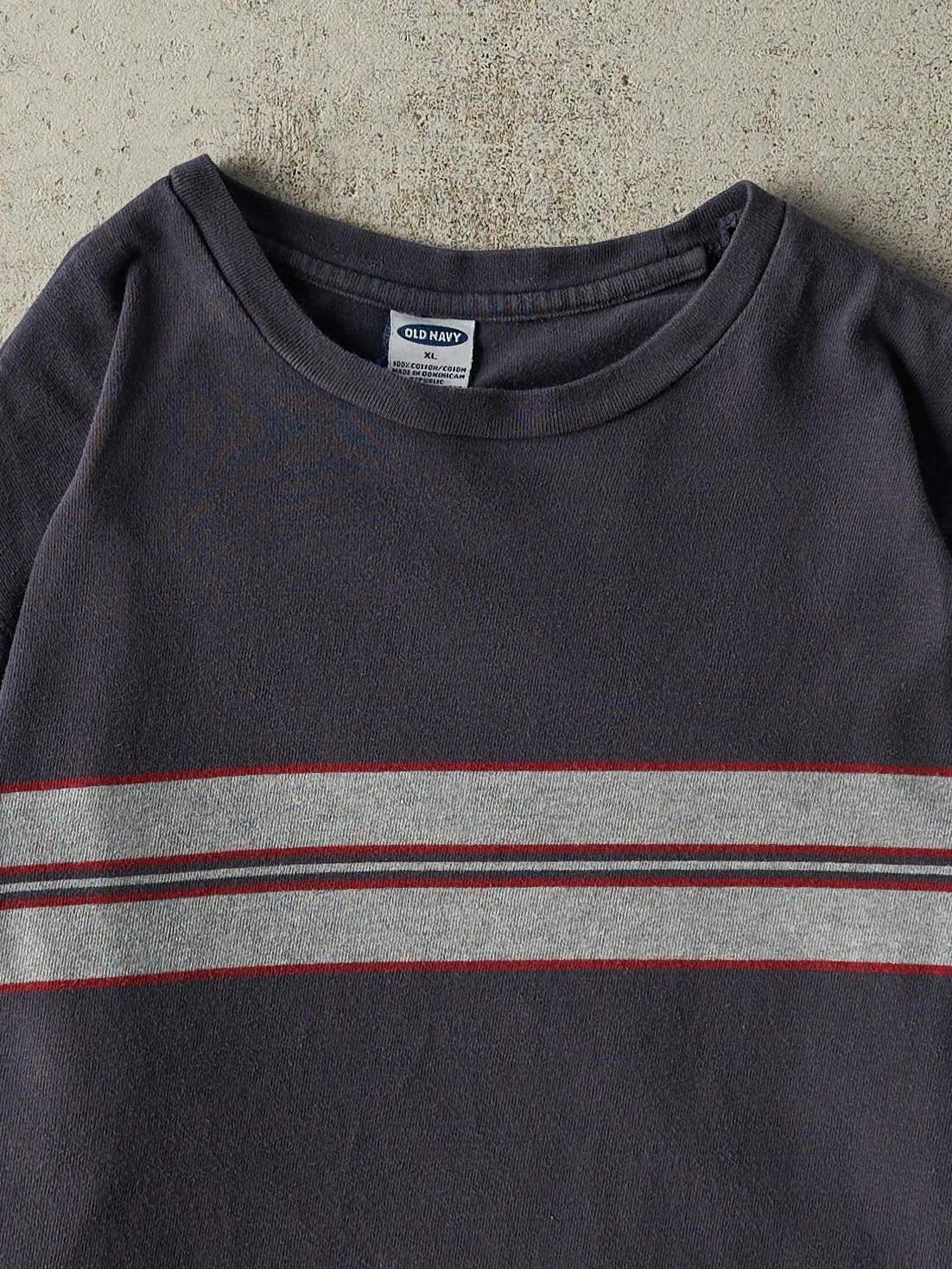 Vintage Y2K Charcoal Grey & Red Long Sleeve (L) sold by Rebalance Vintage product image thumbnail 2