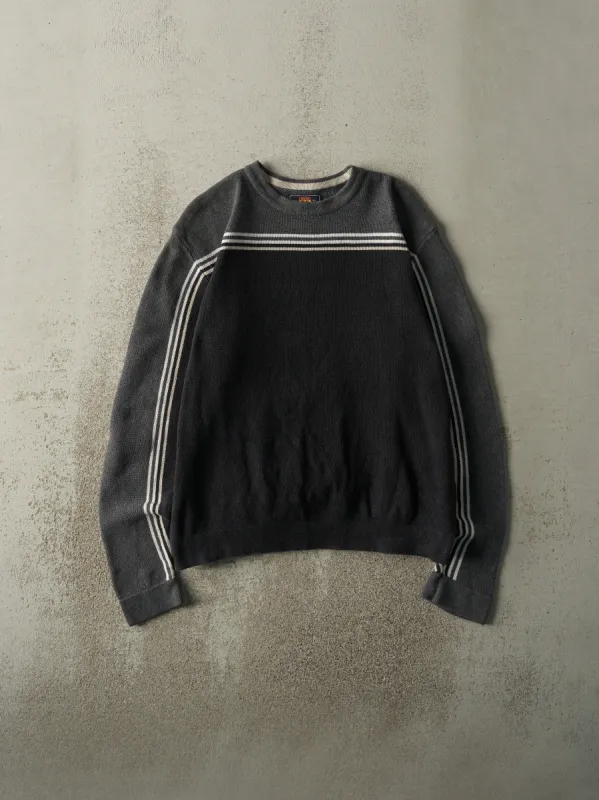 Vintage Y2K Grey & Black Knit Pullover (M) sold by Rebalance Vintage