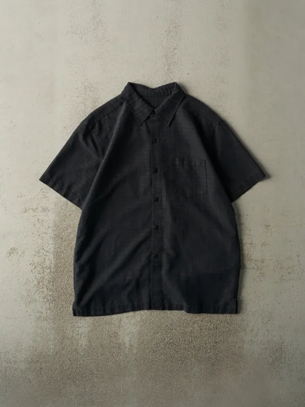 Vintage 90s Faded Black Short Sleeve Button Up (L) sold by Rebalance Vintage