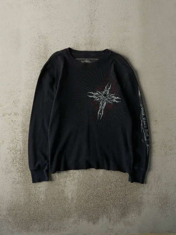 Vintage Y2K Black Third Rail Thermal Long Sleeve (M) sold by Rebalance Vintage