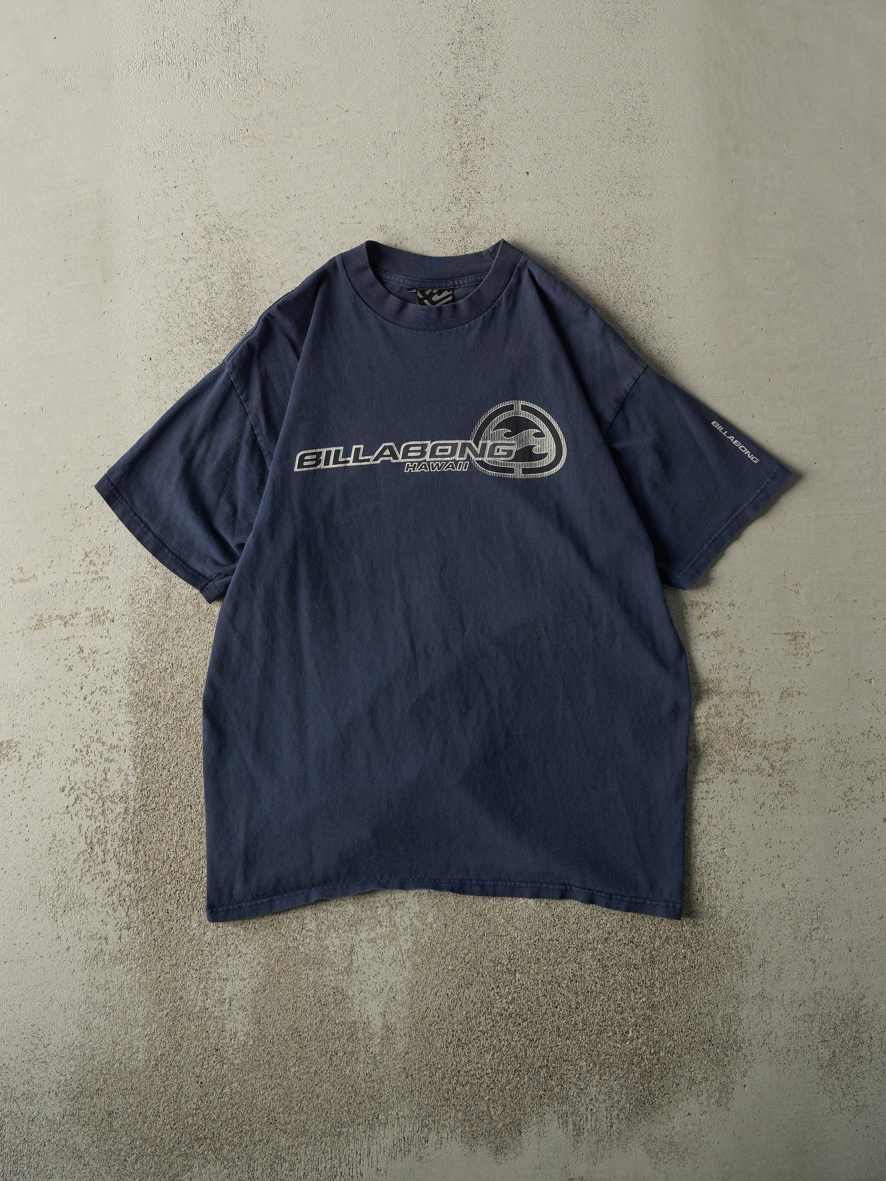 Vintage Y2K Navy Blue Billabong Hawaii Tee (M) sold by Rebalance Vintage