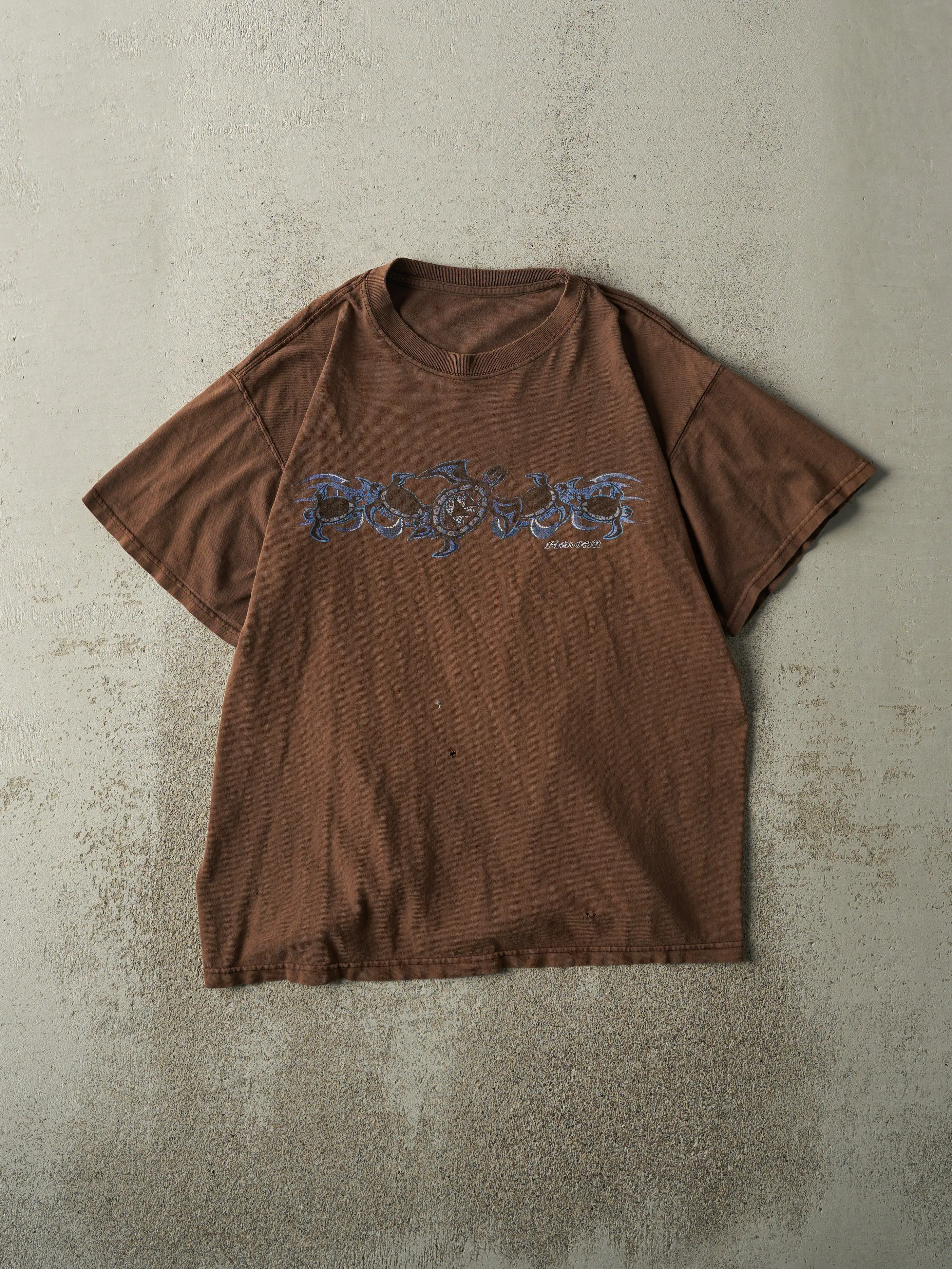 Vintage Y2K Brown Hawaii Tee (M) sold by Rebalance Vintage