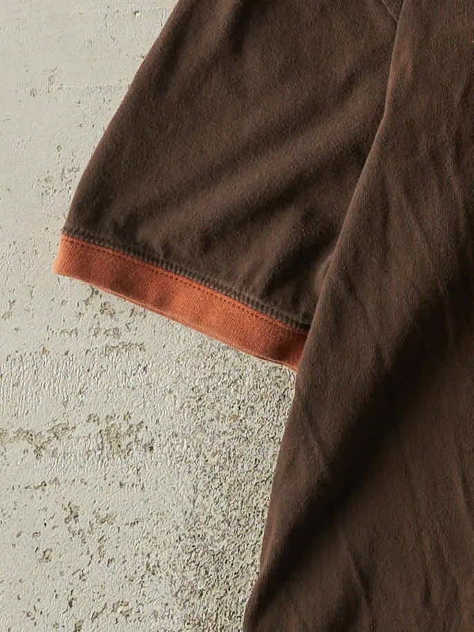 Vintage Y2K Brown & Orange Quicksilver Ringer Tee (S) sold by Rebalance Vintage product image thumbnail 3