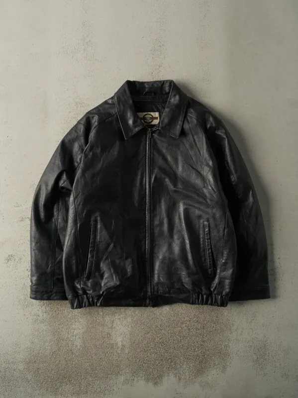 Vintage 90s Black North End Leather Jacket (XL) sold by Rebalance Vintage