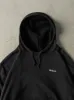 Vintage 90s Black Embroidered Wilson Boxy Hoodie (XXL) sold by Rebalance Vintage