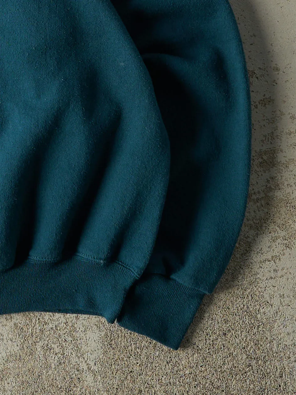 Vintage 80s Teal Blank Crewneck (M) sold by Rebalance Vintage product image thumbnail 3