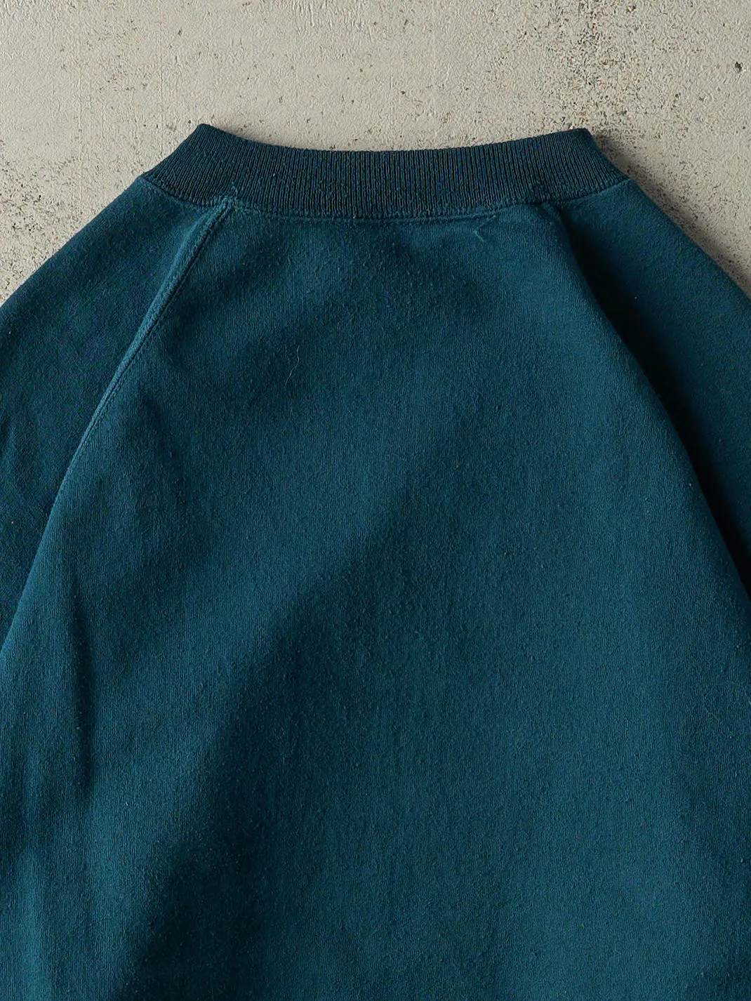 Vintage 80s Teal Blank Crewneck (M) sold by Rebalance Vintage product image thumbnail 2
