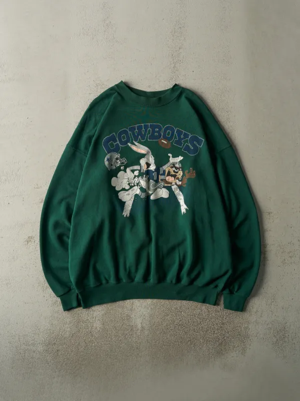 Vintage 90s Green Dallas Cowboys x Looney Tunes Crewneck (XL) sold by Rebalance Vintage