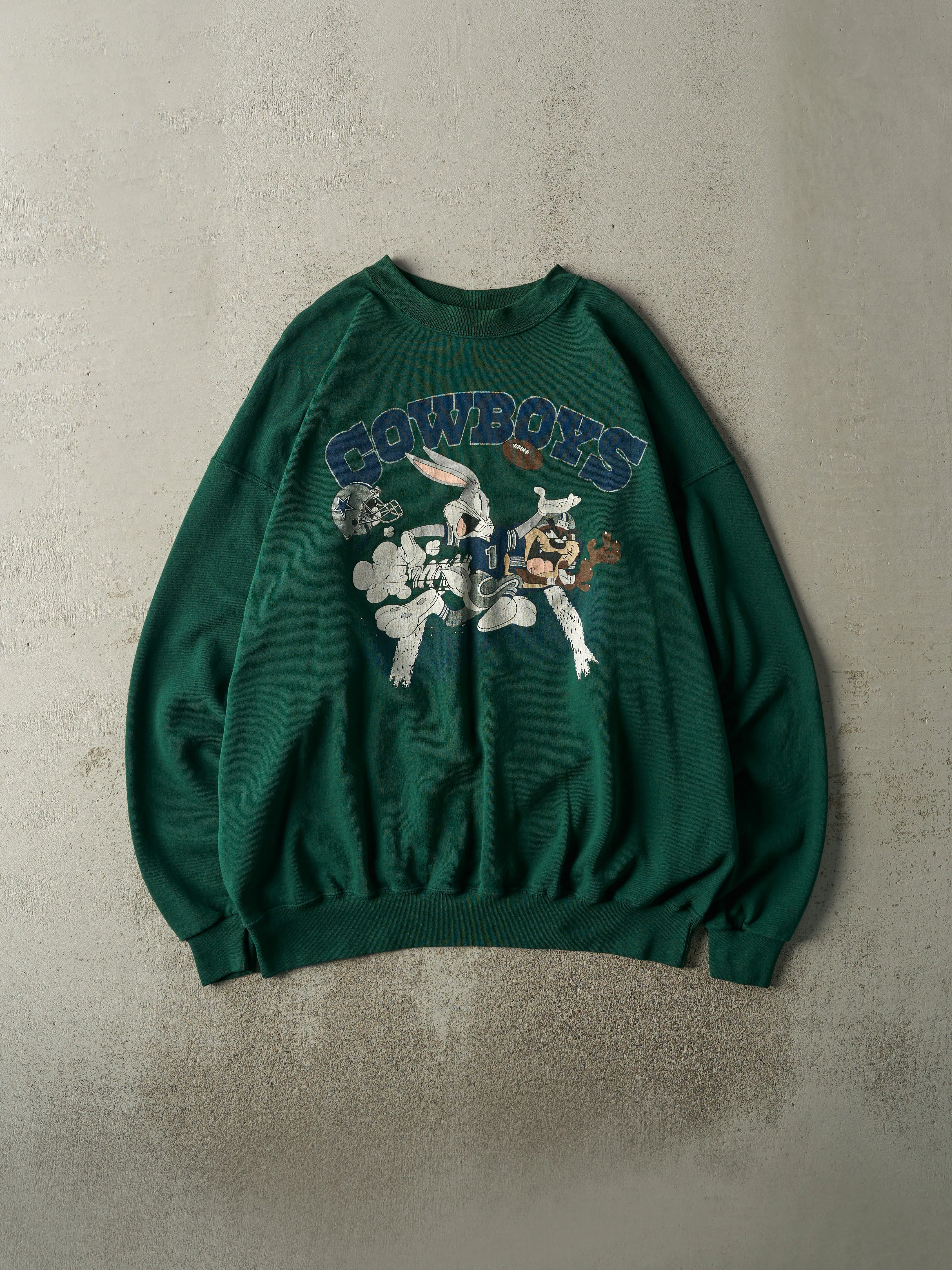 Vintage 90s Green Dallas Cowboys x Looney Tunes Crewneck (XL) sold by Rebalance Vintage