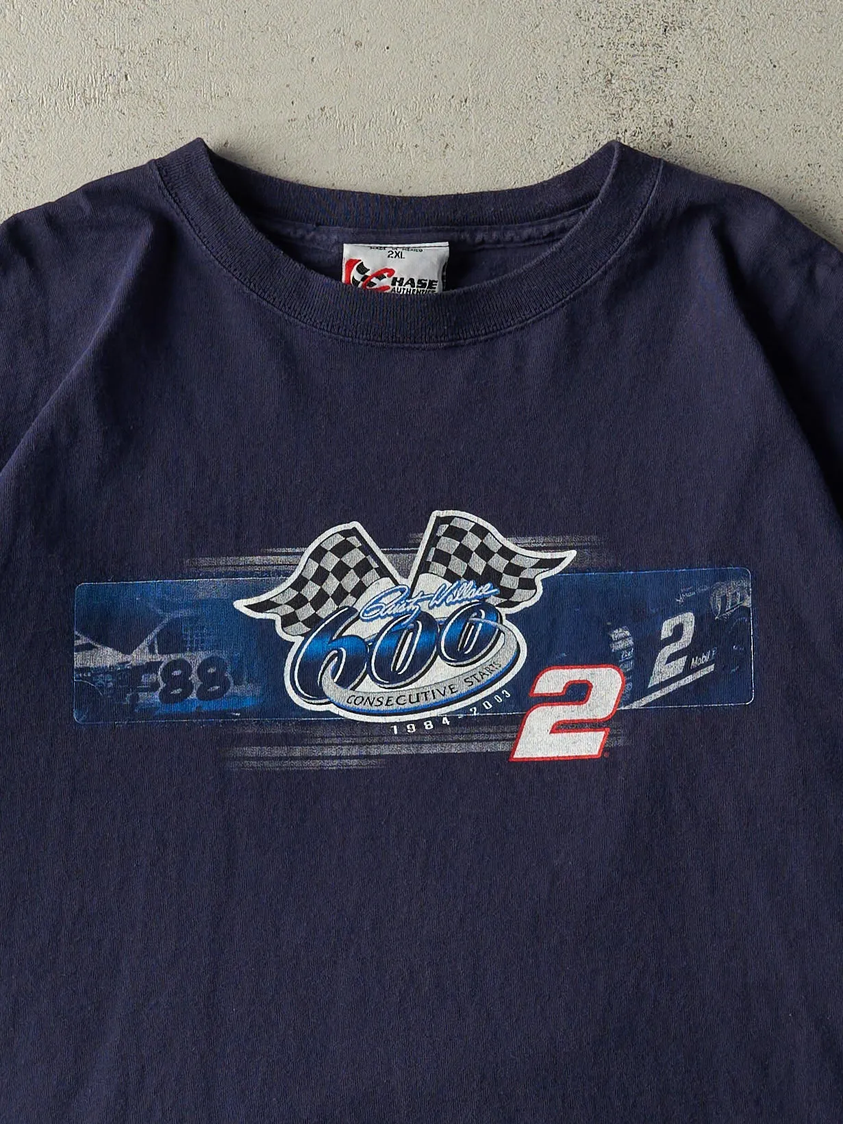 Vintage 03' Navy Blue Rusty Wallace Nascar Racing Tee (XL) sold by Rebalance Vintage product image thumbnail 3