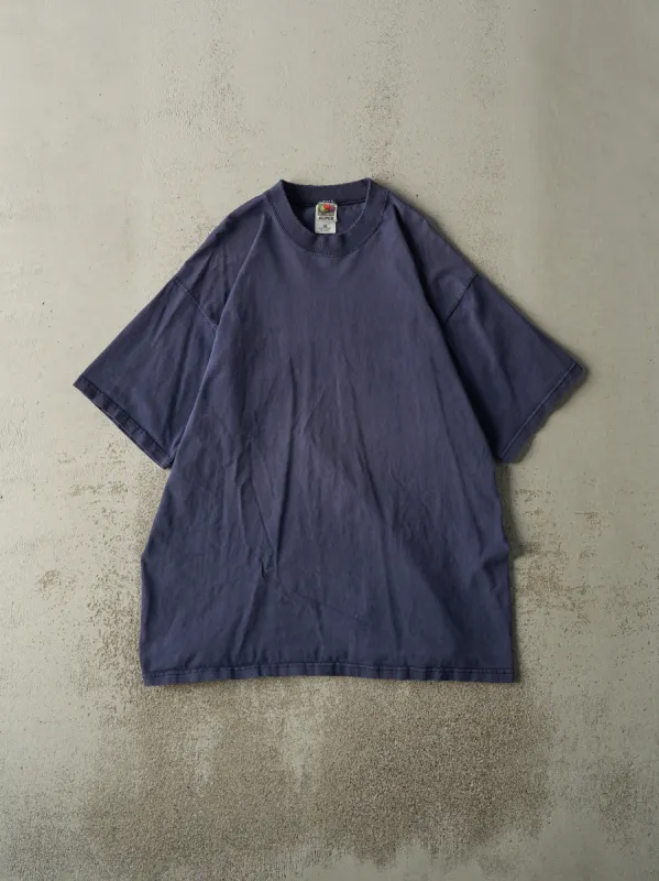 Vintage 90s Navy Blue Blank Tee (XL) sold by Rebalance Vintage