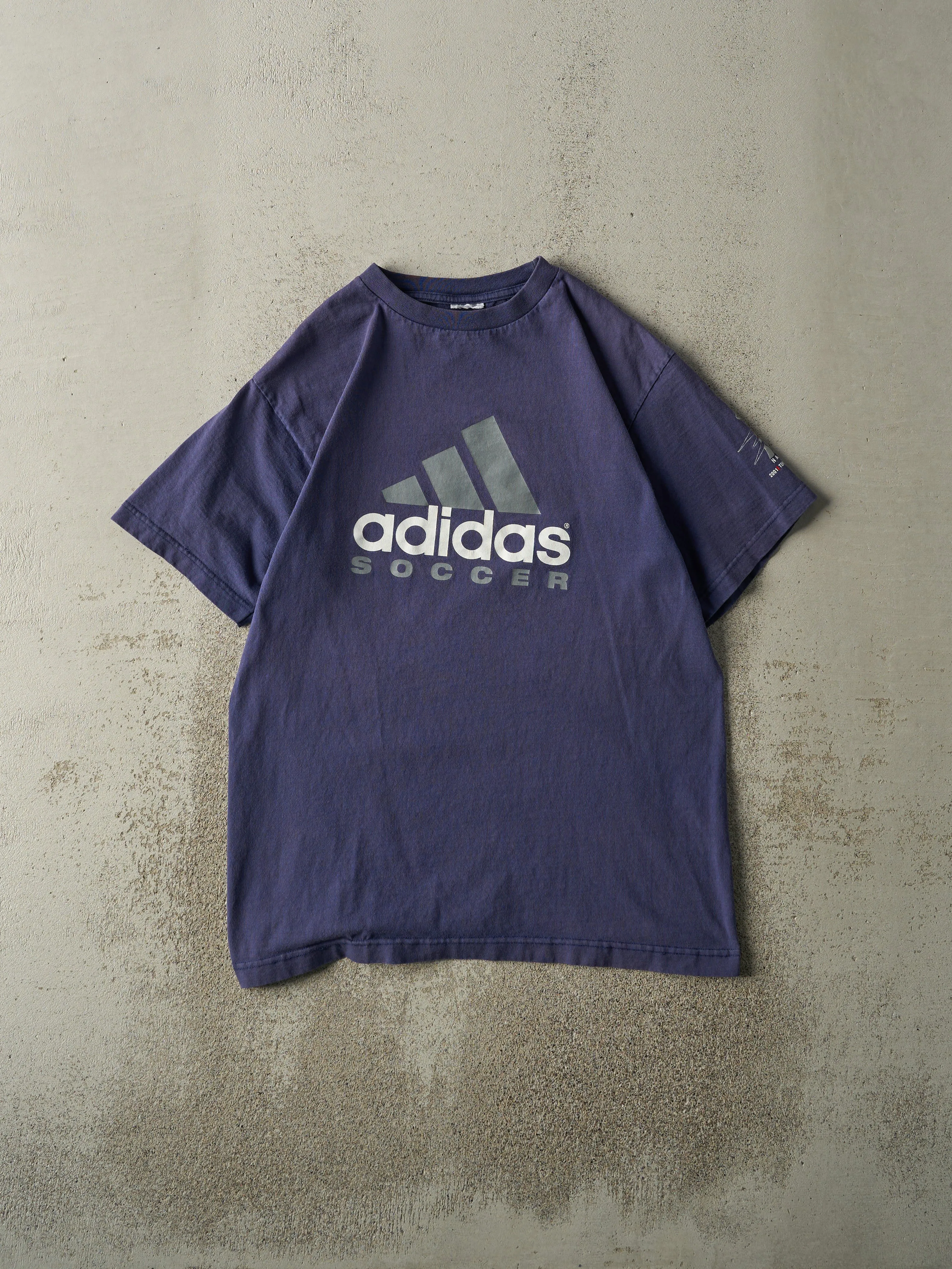 Vintage 01' Navy Blue Napsc Adidas Soccer Tee (M) sold by Rebalance Vintage