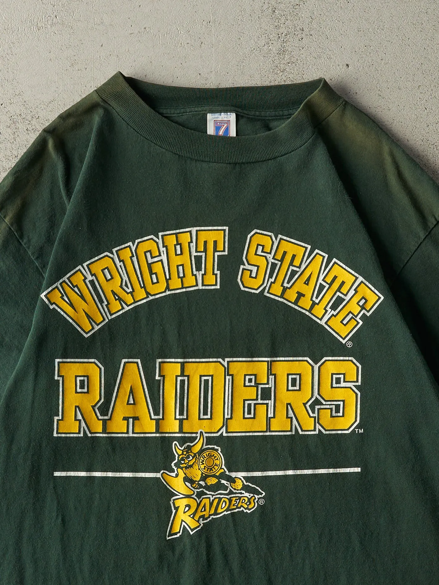 Vintage 90s Green Wright State Raiders Tee (XL) sold by Rebalance Vintage product image thumbnail 2