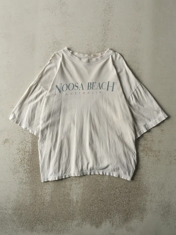 Vintage 90s Off White Noosa Beach Australia Tee (L) sold by Rebalance Vintage