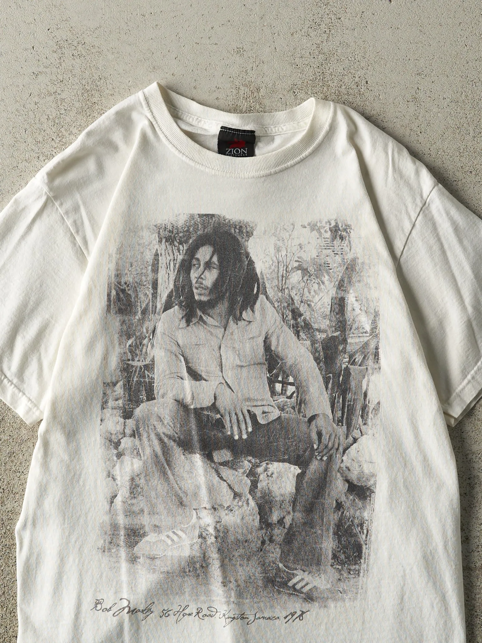 Vintage 10' White Bob Marley Tee (S) sold by Rebalance Vintage product image thumbnail 2