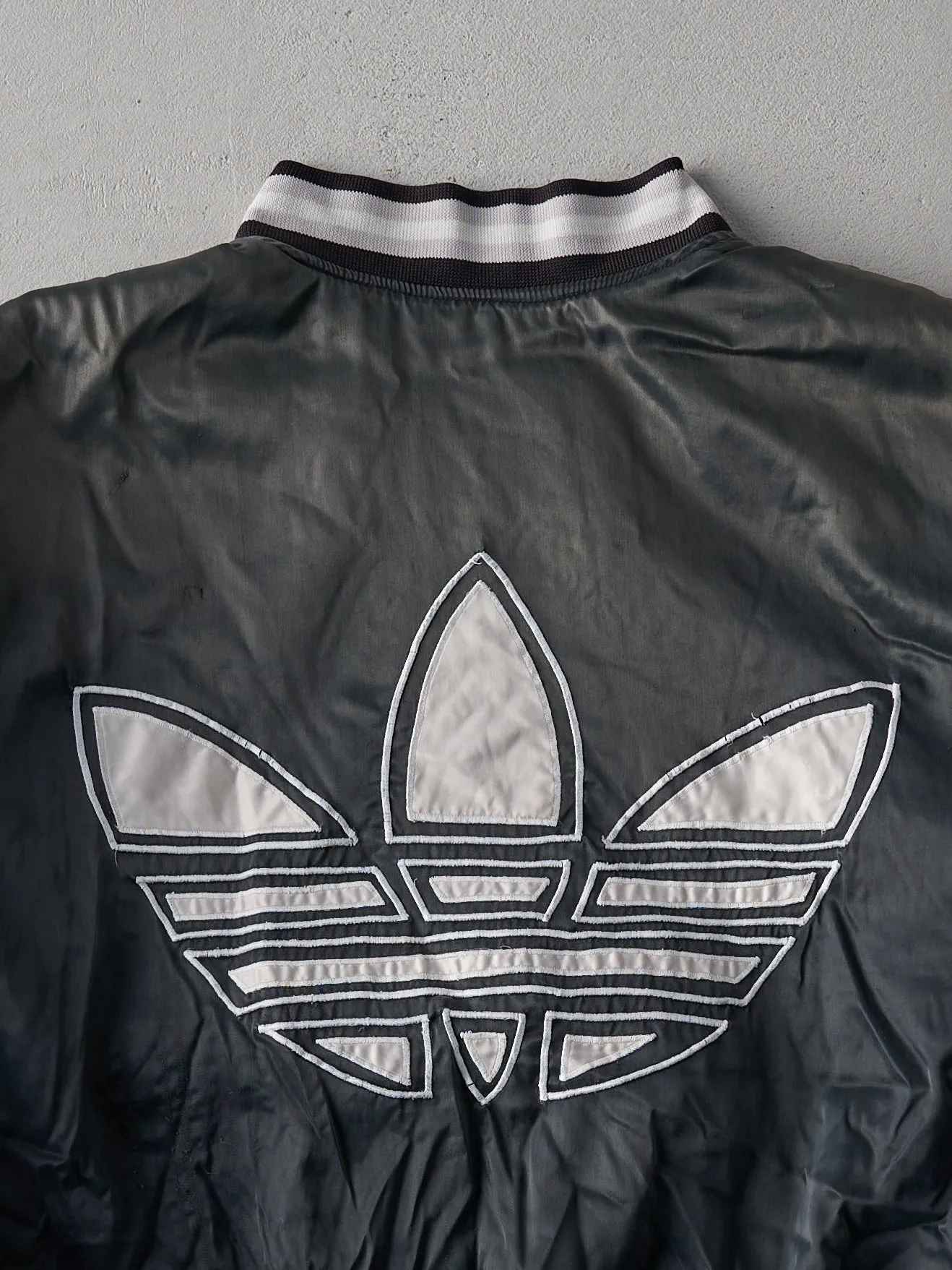 Vintage 70s RARE Black Adidas Satin Bomber (M/L) sold by Rebalance Vintage product image thumbnail 4
