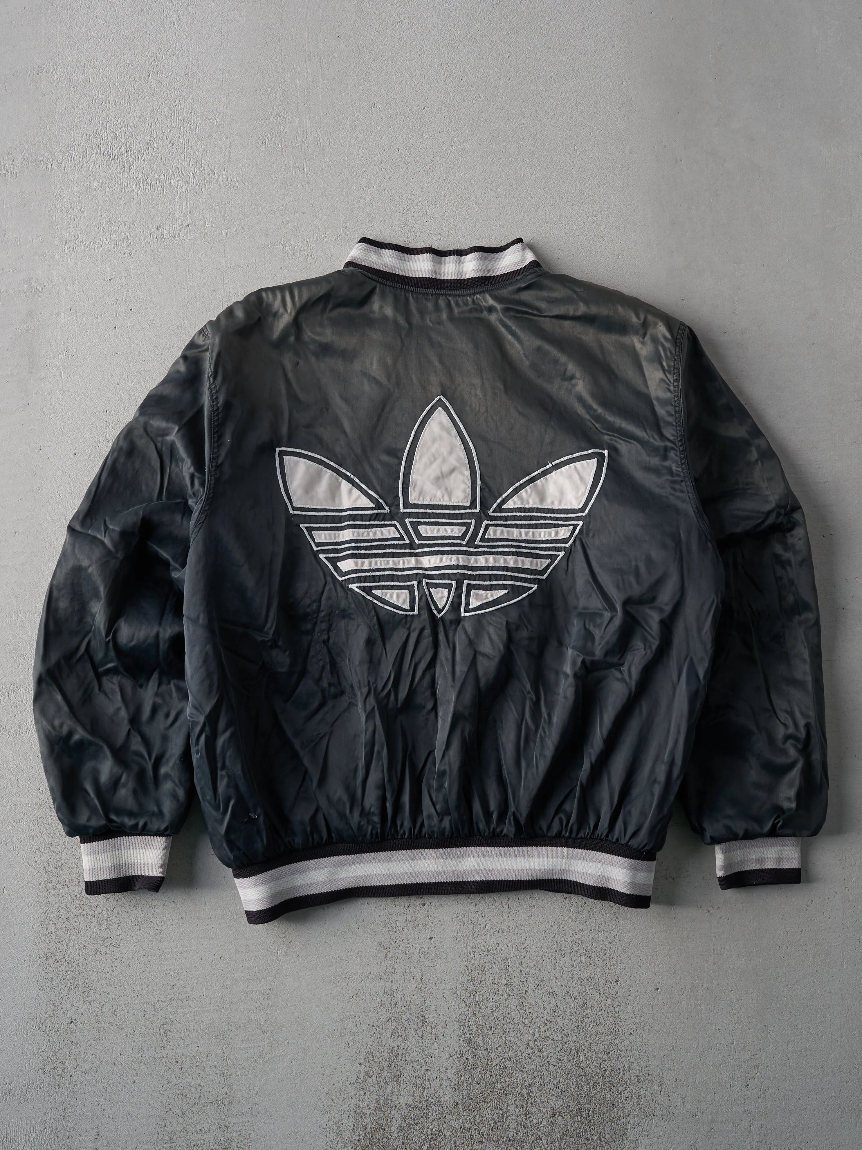 Vintage 70s RARE Black Adidas Satin Bomber (M/L) sold by Rebalance Vintage product image thumbnail 2