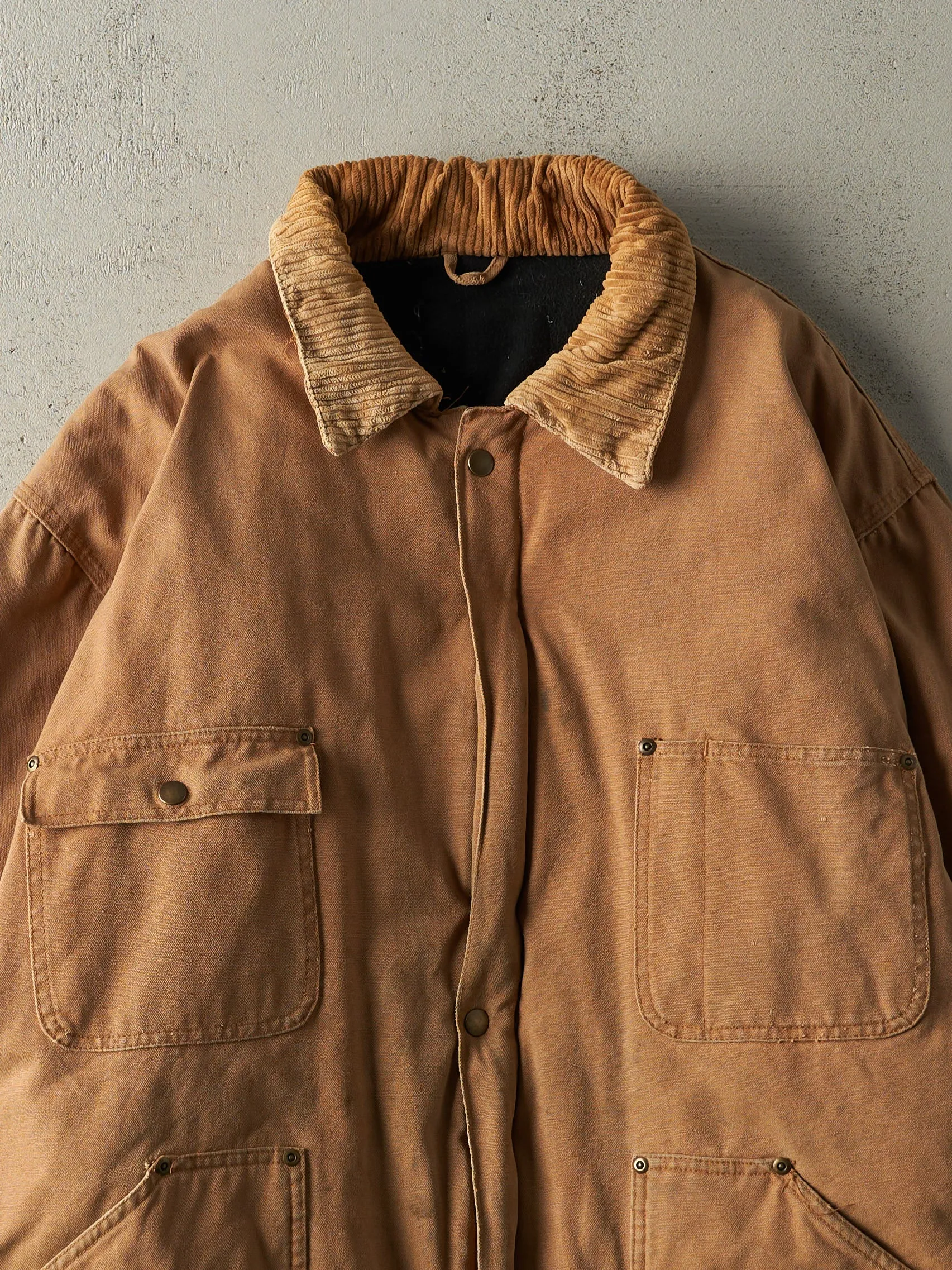 Vintage 90s Beige Chore Workwear Jacket (XL) sold by Rebalance Vintage product image thumbnail 3