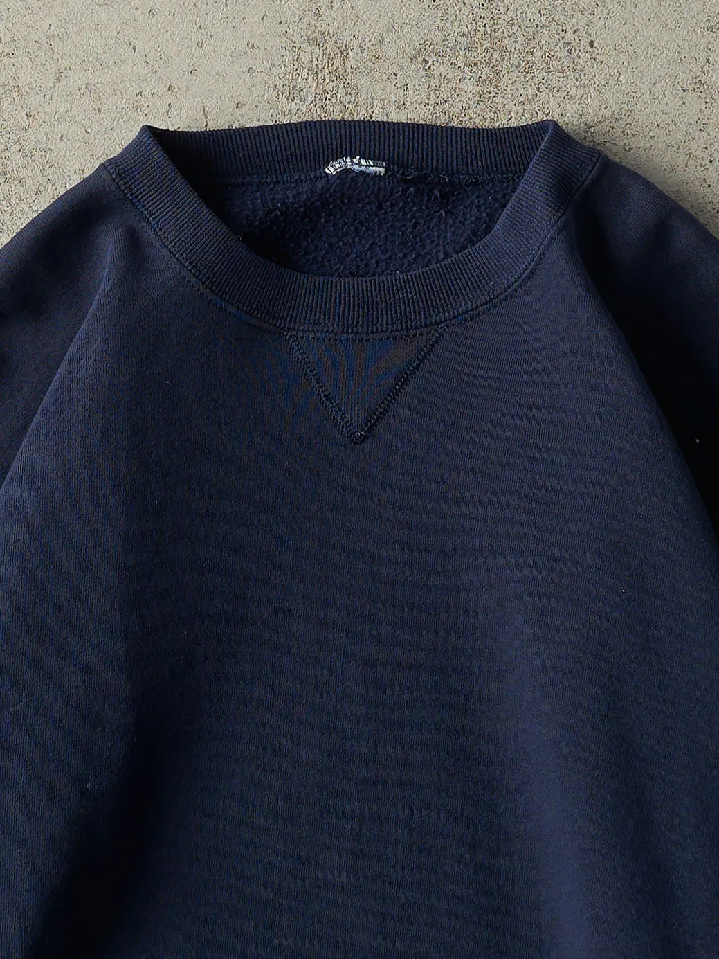 Vintage 90s Navy Blue Russell Athletic Blank Crewneck (L/XL) sold by Rebalance Vintage product image thumbnail 2