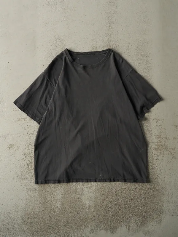 Vintage 90s Faded Black Blank Tee (L) sold by Rebalance Vintage