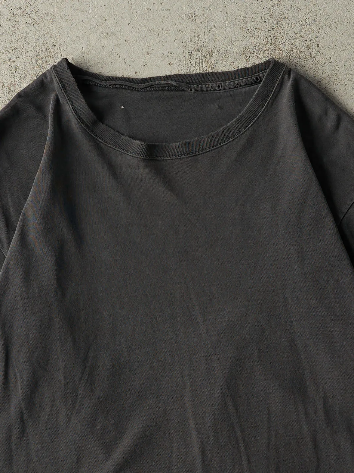 Vintage 90s Faded Black Blank Tee (L) sold by Rebalance Vintage product image thumbnail 2
