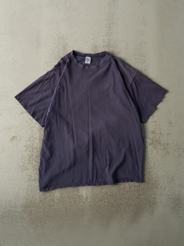 Vintage 90s Navy Blue Blank Russell Athletic Tee (L/XL) sold by Rebalance Vintage