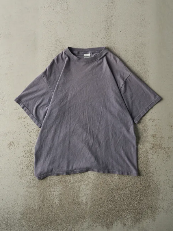 Vintage Y2K Slate Blue Blank Tee (M) sold by Rebalance Vintage