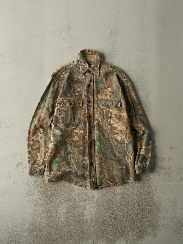 Vintage 90s Camo Button Up Long Sleeve (M) sold by Rebalance Vintage