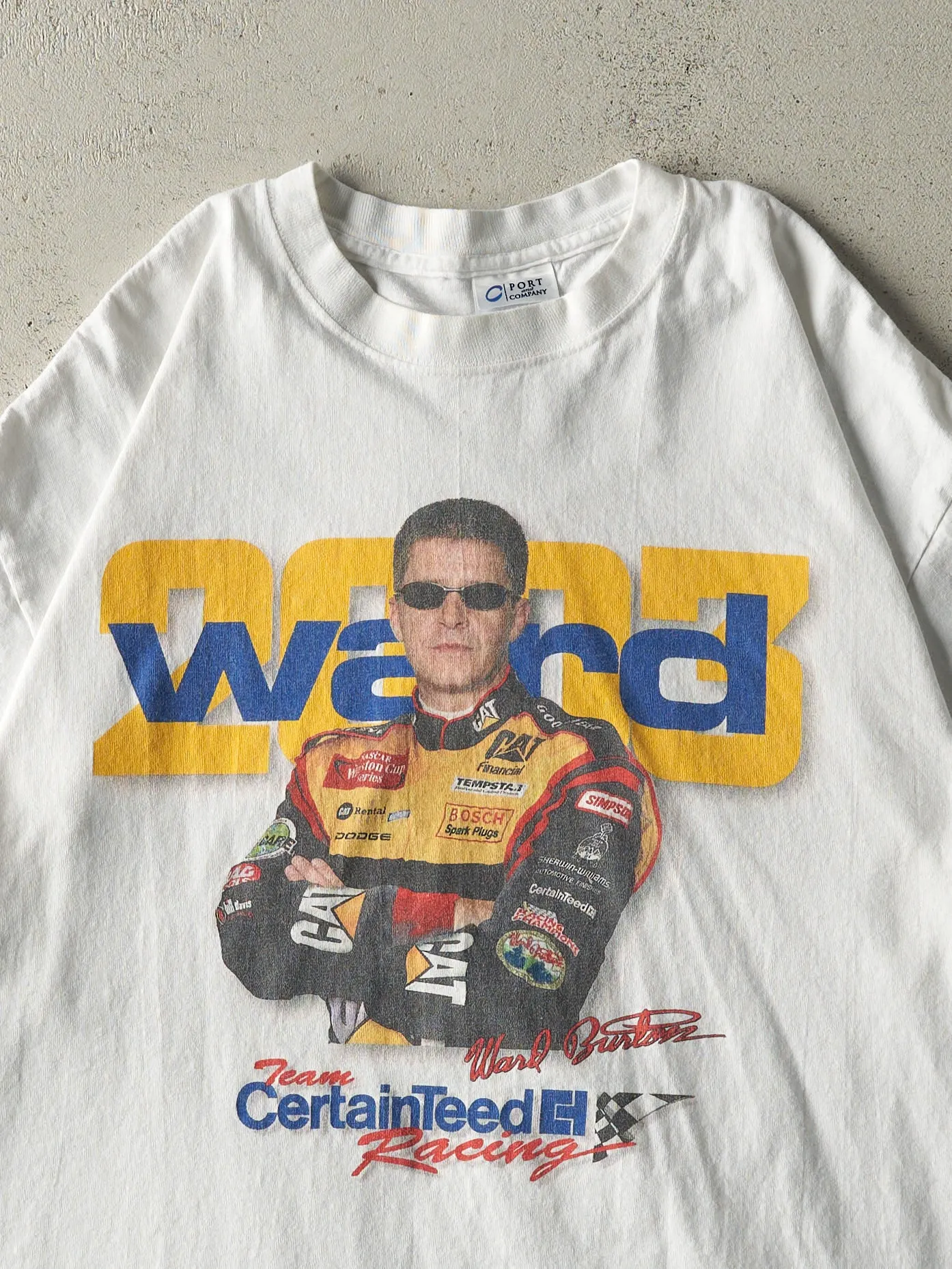 Vintage 03' White Ward Burton Nascar Racing Tee (L) sold by Rebalance Vintage product image thumbnail 2