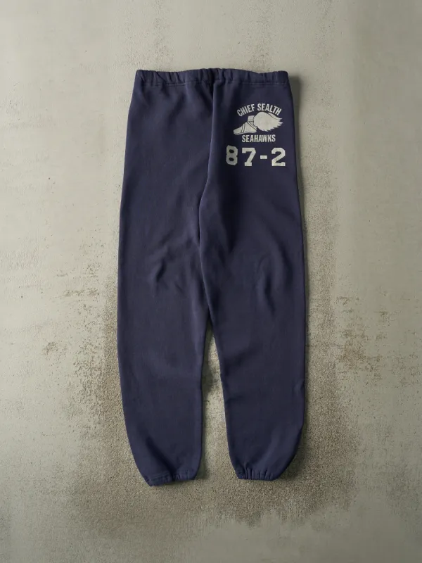 Vintage 87' Navy Blue Russell Athletic Chief Sealth Seahawks Sweatpants (32x30.5) sold by Rebalance Vintage