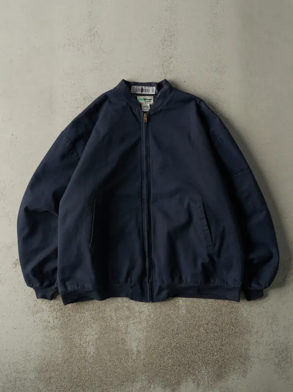 Vintage 90s Navy Blue Quilt Lined Bomber Work Jacket (XXL) sold by Rebalance Vintage