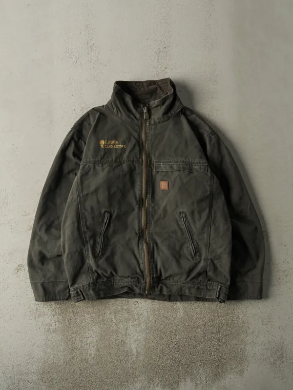 Vintage Y2K Green Fleece Lined Workwear Jacket (L) sold by Rebalance Vintage