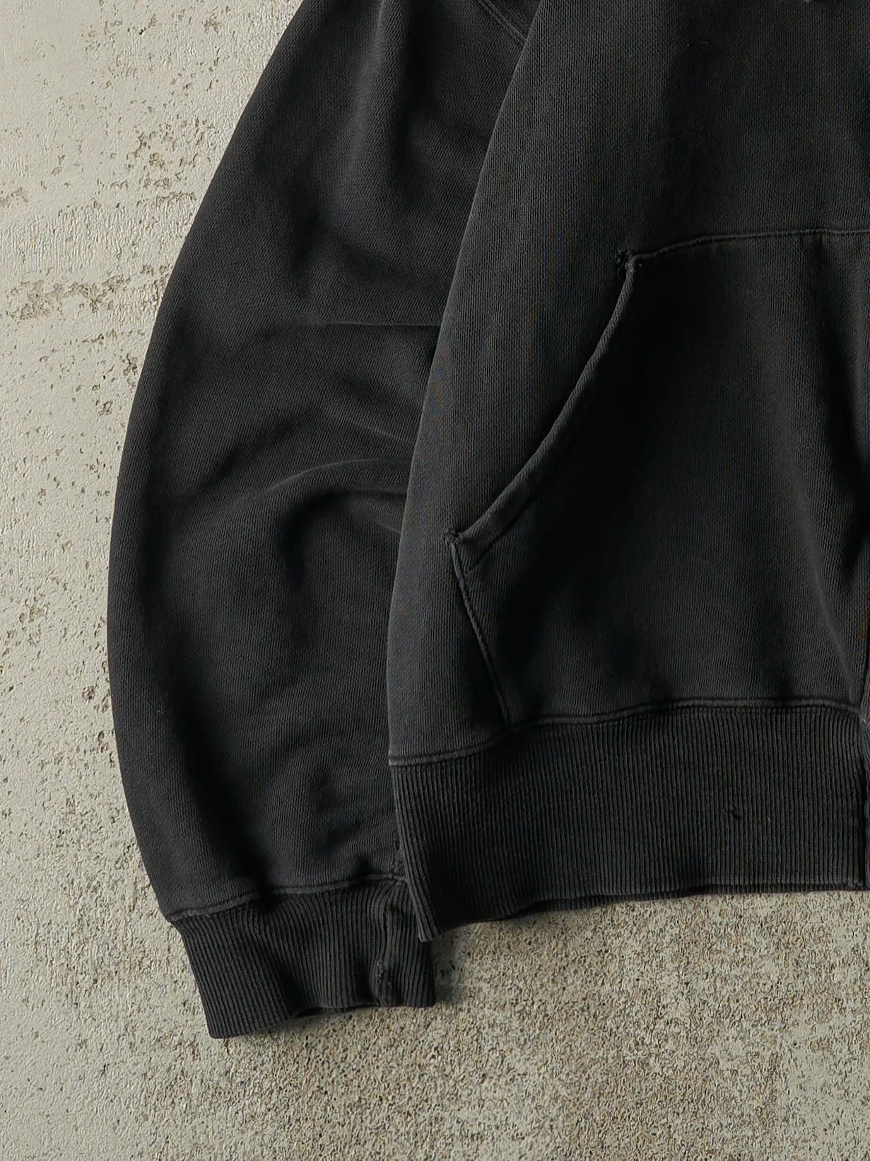 Vintage Y2K Faded Black Zip Up Boxy Hoodie (ML) sold by Rebalance Vintage product image thumbnail 3