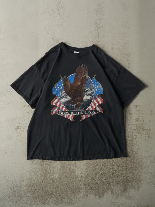 Vintage Y2K Black Hudson Leather Born in the USA Tee (L) sold by Rebalance Vintage