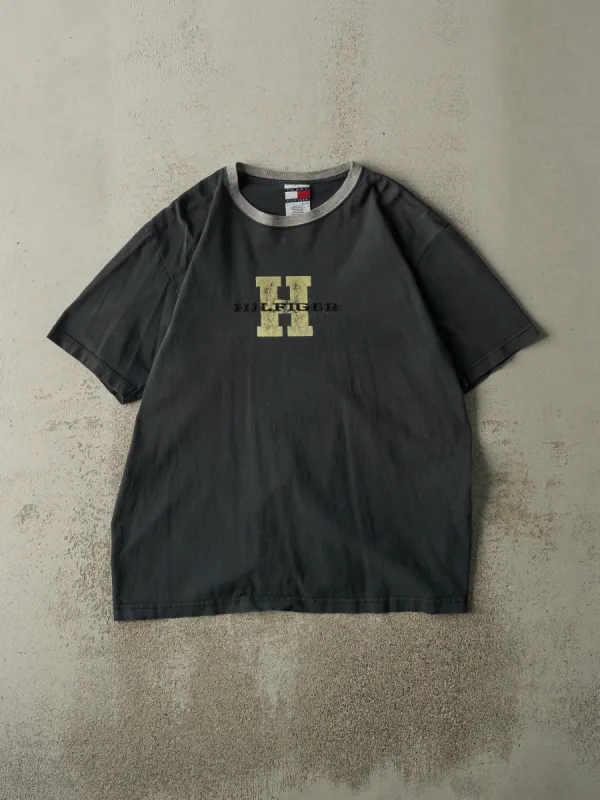 Vintage 90s Faded Black Tommy Hilfiger Tee (L) sold by Rebalance Vintage