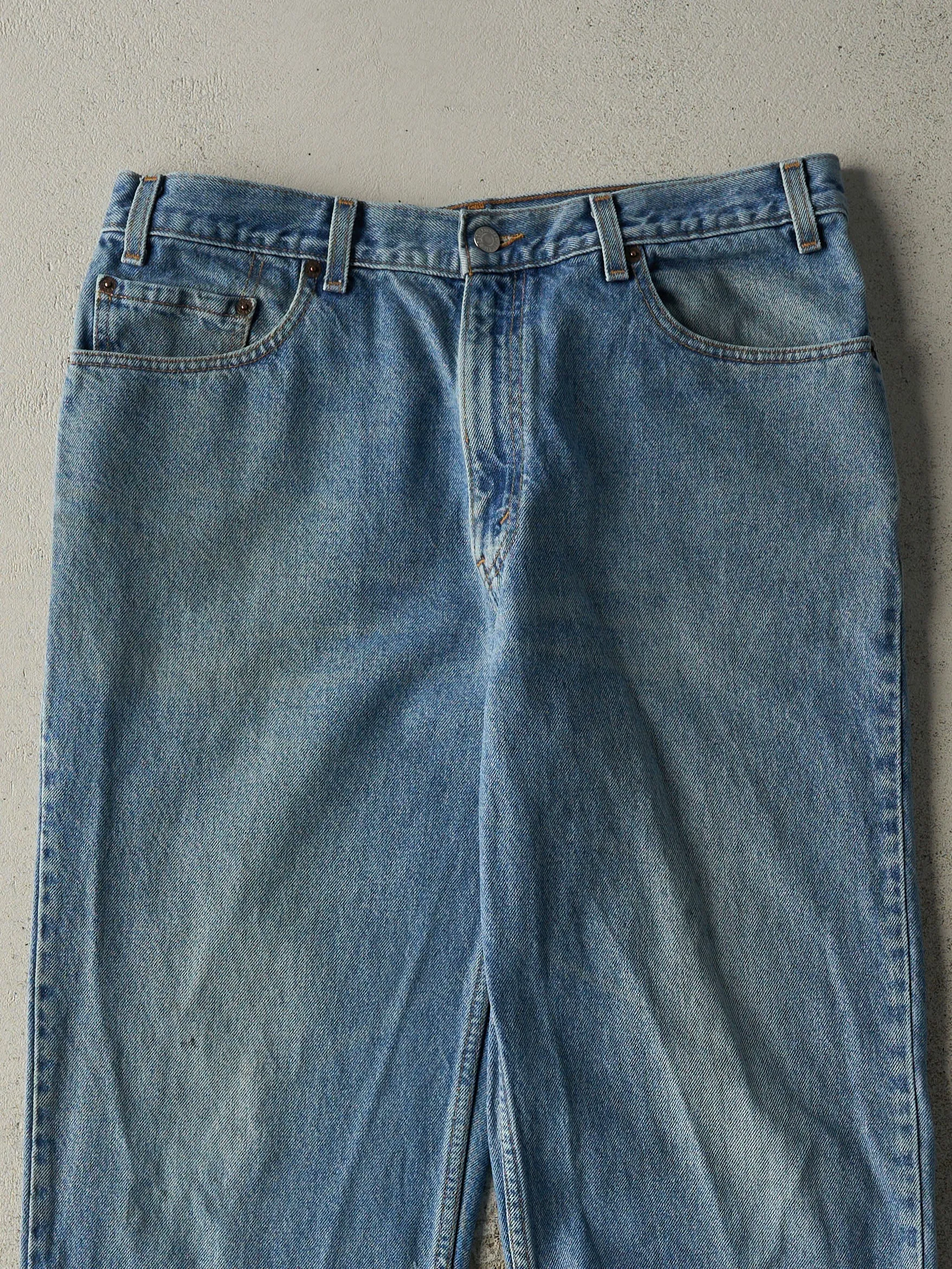 Vintage 90s Light Wash Levi's Relaxed Straight Leg Jeans (35x32) sold by Rebalance Vintage product image thumbnail 4