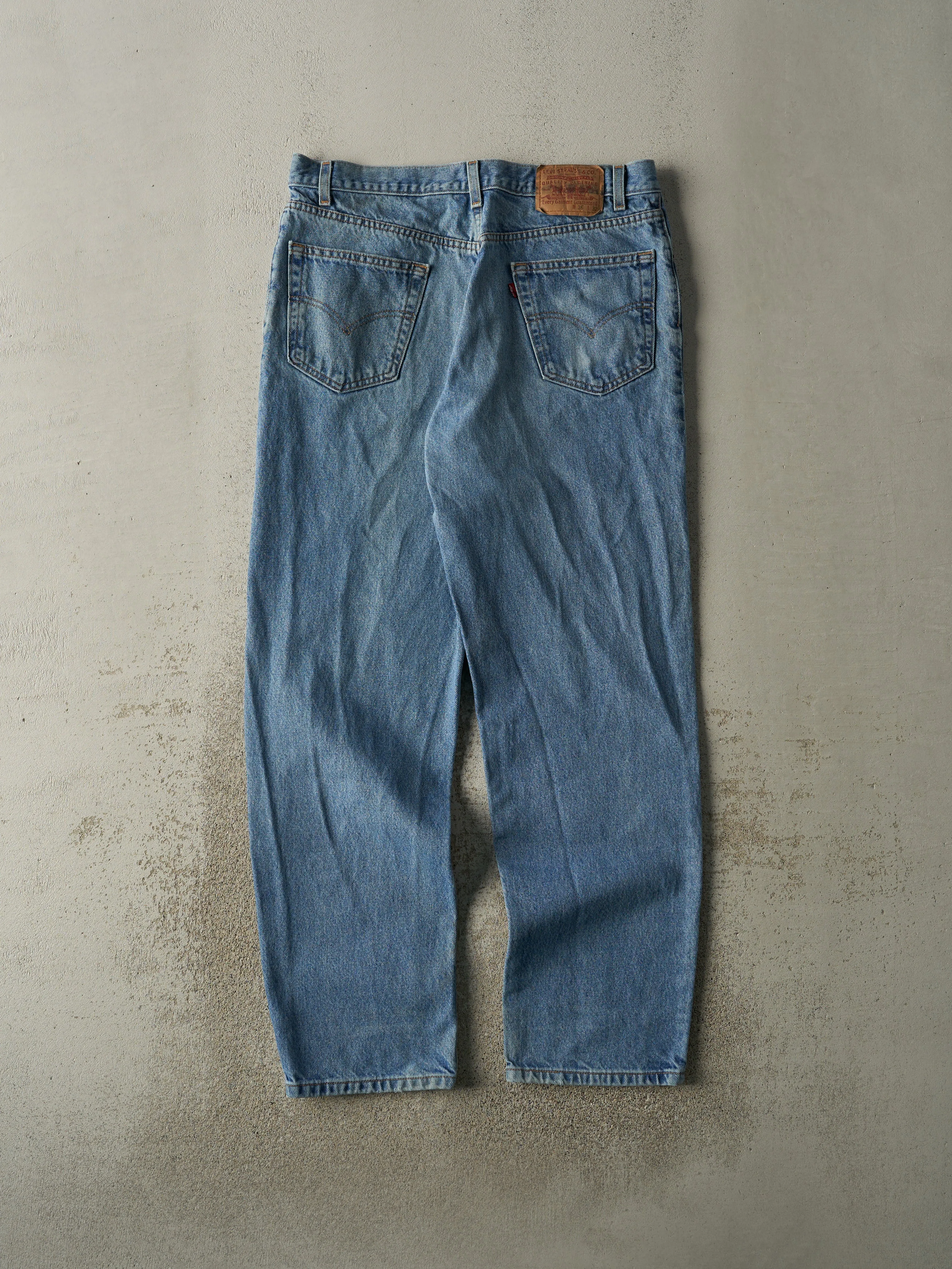 Vintage 90s Light Wash Levi's Relaxed Straight Leg Jeans (35x32) sold by Rebalance Vintage product image thumbnail 3